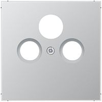 Лицевая панель Jung LS990 metal для 3-м. розетки TV+R+SAT алюминий картинка